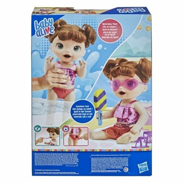 baby alive sunshine snacks doll eats and poops waterplay doll brown hair 5 Le3ab Store