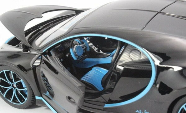 bburago 1 18 bugatti chiron czarny model odlewu samochod wyscigowy nowy w 2 Le3ab Store