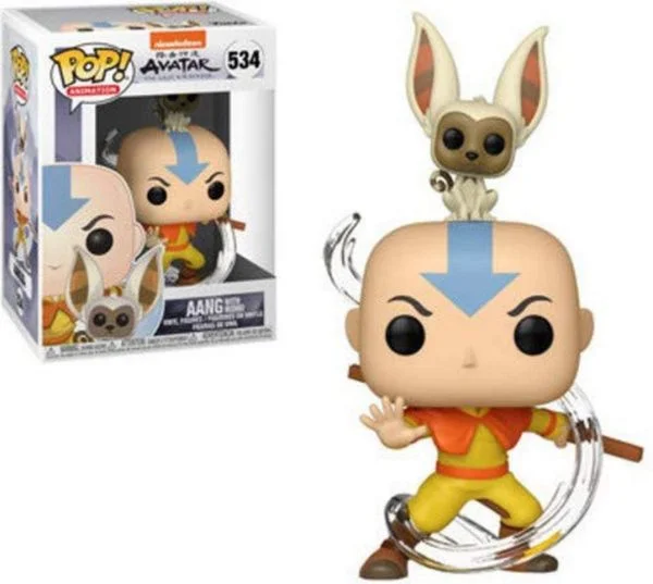funko pop animation avatar aang with momo multicolor standard Le3ab Store