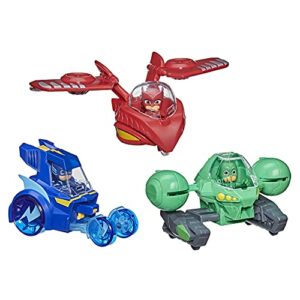 pj masks 3 in 1 combiner jet preschool toy toy set with 3 connecting cars 1 Le3ab Store