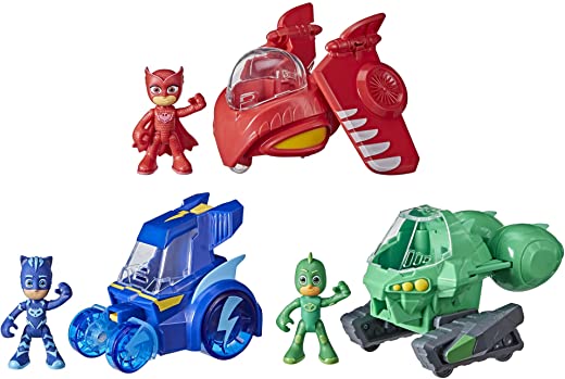 pj masks 3 in 1 combiner jet preschool toy toy set with 3 connecting cars Le3ab Store