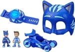 PJ Masks Catboy Power Pack Preschool Toy Set with 2 PJ-Masks-Action-Figures, Vehicle, Wristband, and-Costume-Mask