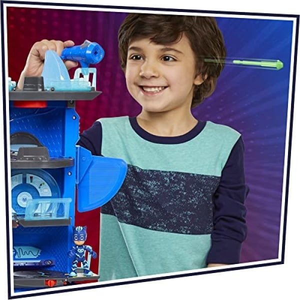 pj masks deluxe battle hq preschool toy headquarters playset with 2 action 5 Le3ab Store