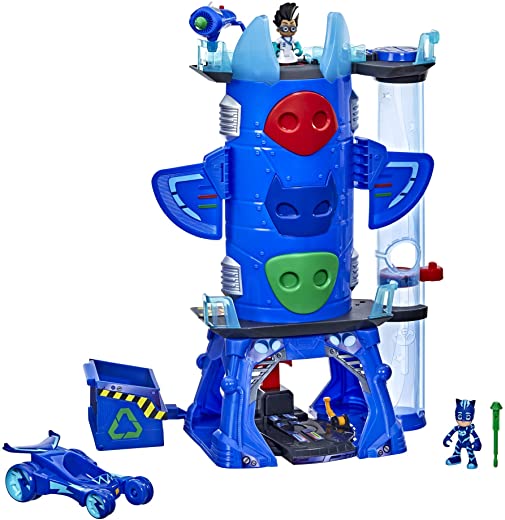 pj masks deluxe battle hq preschool toy headquarters playset with 2 action Le3ab Store