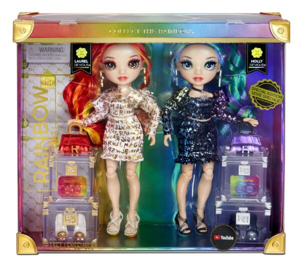 rainbow high special edition twin 2 pack fashion dolls laurel holly scaled Le3ab Store