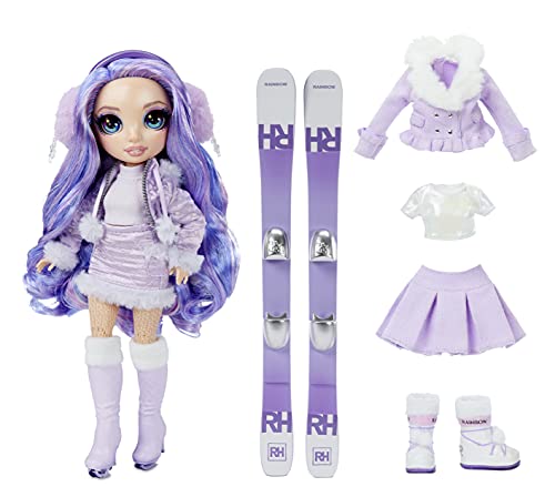 rainbow high winter violet willow purple fashion doll and playset with 2 1 Le3ab Store