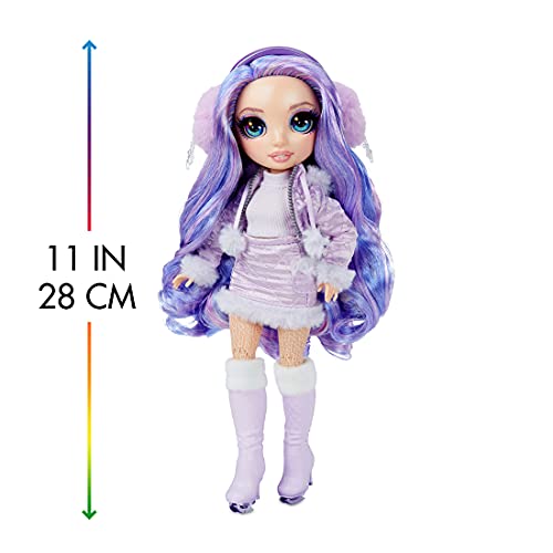 rainbow high winter violet willow purple fashion doll and playset with 2 3 Le3ab Store