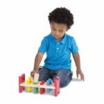 Melissa & Doug Deluxe Wooden Pound-A-Peg Toy With Hammer