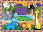 Melissa & Doug Safari Wooden Chunky Puzzle (8 pcs) - Image 3