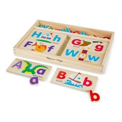 Melissa & Doug ABC Picture Boards - Educational Toy With 13 Double-Sided Wooden Boards and 52 Letters Melissa & Doug ABC Picture Boards - Educational Toy With 13 Double-Sided Wooden Boards and 52 Letters - Image 1