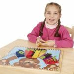 Melissa & Doug Basic Skills Board and Puzzle - Wooden Educational Toy - Image 2