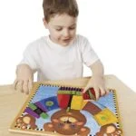 Melissa & Doug Basic Skills Board and Puzzle - Wooden Educational Toy - Image 4
