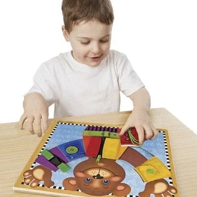 Melissa & Doug Basic Skills Board and Puzzle - Wooden Educational Toy - Image 4