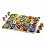 Melissa & Doug Jumbo Numbers Wooden Chunky Puzzle (20pc) - Image 5