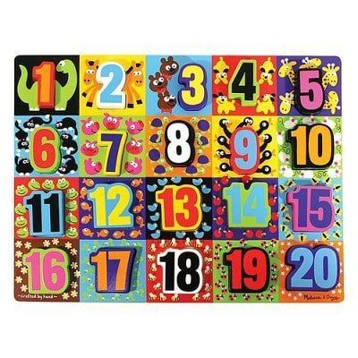 Melissa & Doug Jumbo Numbers Wooden Chunky Puzzle (20pc) Melissa & Doug Jumbo Numbers Wooden Chunky Puzzle (20pc) - Image 1