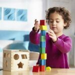 Melissa & Doug Shape Sorting Cube - Classic Wooden Toy With 12 Shapes - Image 2