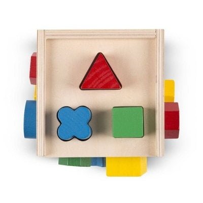 melissa doug shape sorting cube classic wooden toy with 12 shapes 6 لعب ستور