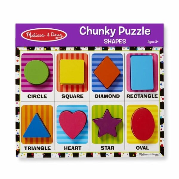 melissa doug shapes wooden chunky puzzle 8 pcs 2 لعب ستور