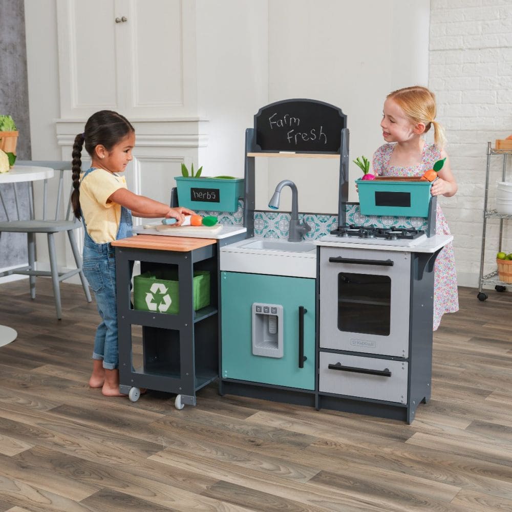 Kidkraft Garden Gourmet 13 Piece Play Kitchen with EZ Kraft Assembly Kidkraft Garden Gourmet 13 Piece Play Kitchen with EZ Kraft Assembly
