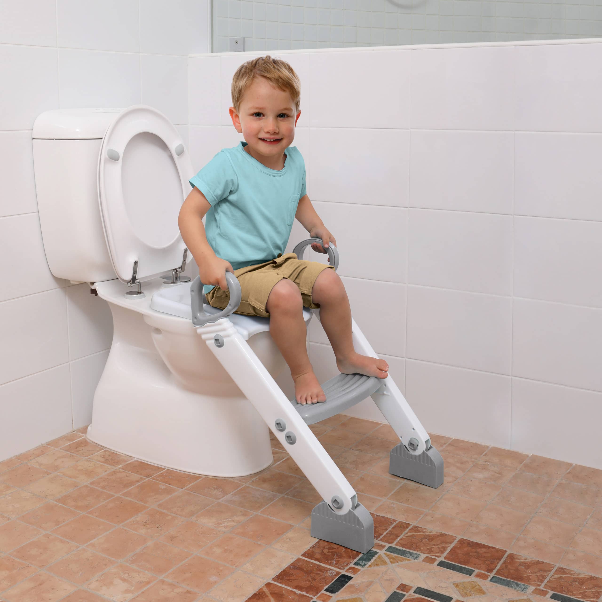 Step-up Toilet Topper - Grey-white Dreambaby Step-up Toilet Topper - Grey-white Dreambaby