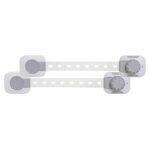 Twist 'N Lock Multi-Purpose Latch 2 pack, White Grey DreamBaby