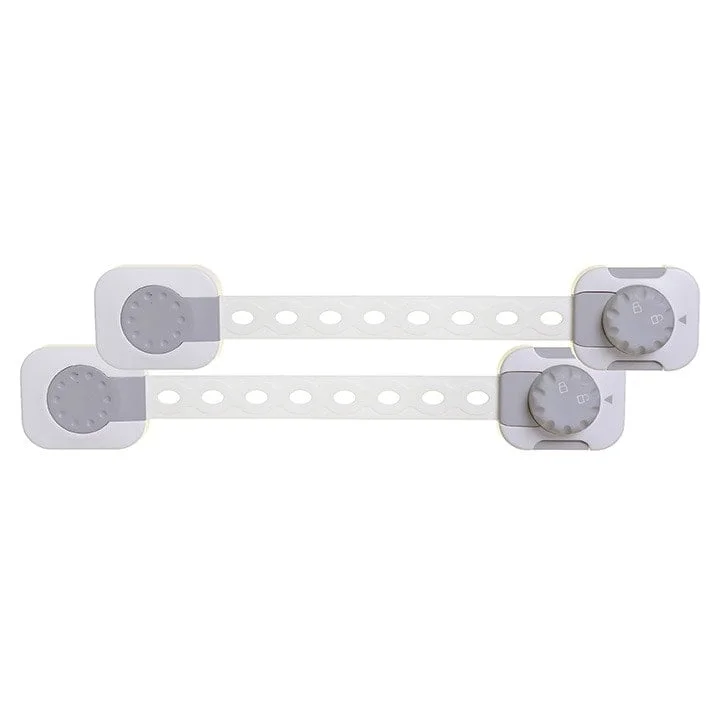 Twist 'N Lock Multi-Purpose Latch 2 pack, White Grey DreamBaby