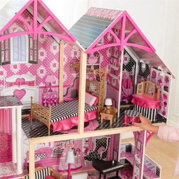 kidkraft 65944 3 level bella dollhouse with 16 different fun accessories pink 5 Le3ab Store