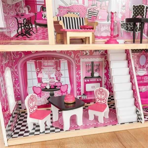 kidkraft 65944 3 level bella dollhouse with 16 different fun accessories pink 7 Le3ab Store