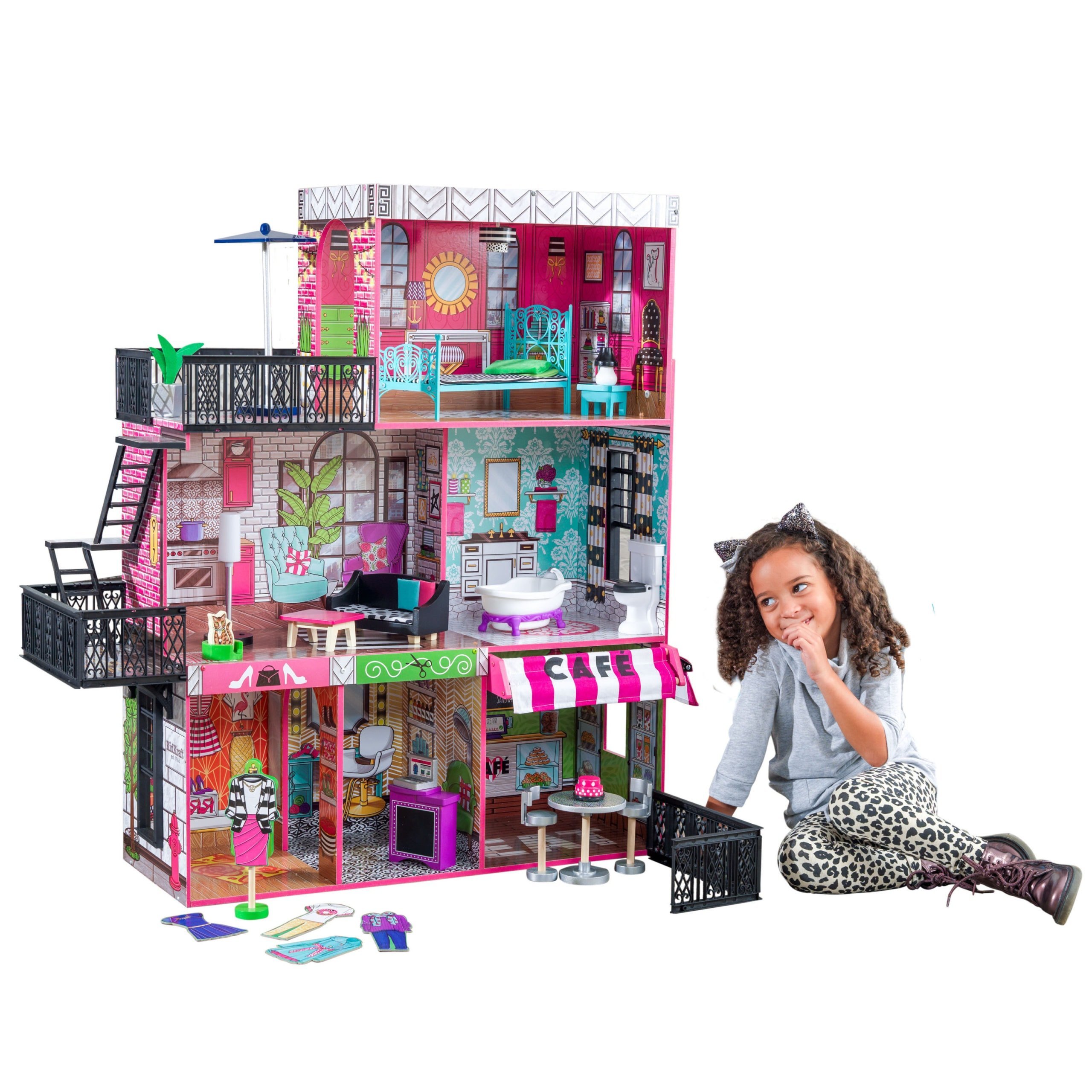 KidKraft Brooklyn's Loft Wooden Dollhouse with 25-Piece Accessory Set, Lights and Sounds KidKraft Brooklyn's Loft Wooden Dollhouse with 25-Piece Accessory Set, Lights and Sounds - Image 1