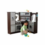 KidKraft Ultimate Corner Play Kitchen with Lights & Sounds - Espresso - Image 4