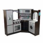 KidKraft Ultimate Corner Play Kitchen with Lights & Sounds - Espresso - Image 5