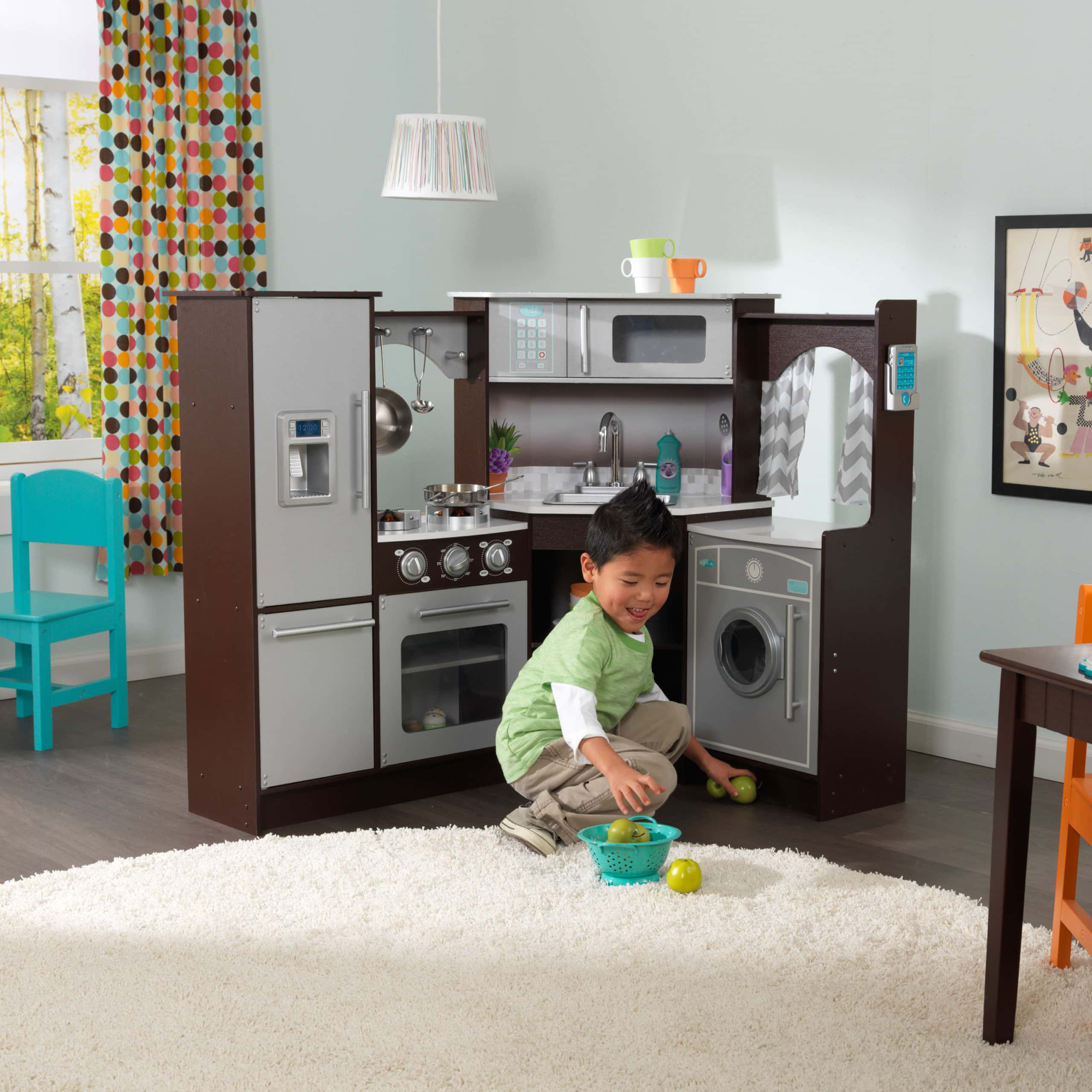 KidKraft Ultimate Corner Play Kitchen with Lights & Sounds - Espresso KidKraft Ultimate Corner Play Kitchen with Lights & Sounds - Espresso