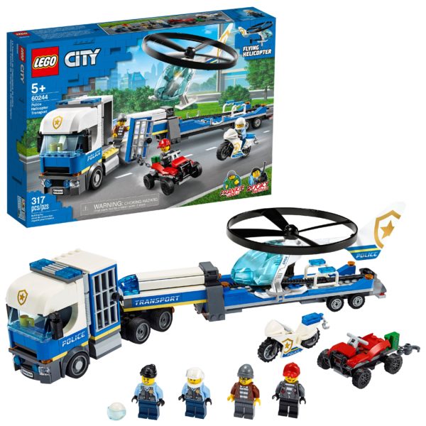 lego city police helicopter transport 60244 building set for kids 317 pieces scaled لعب ستور