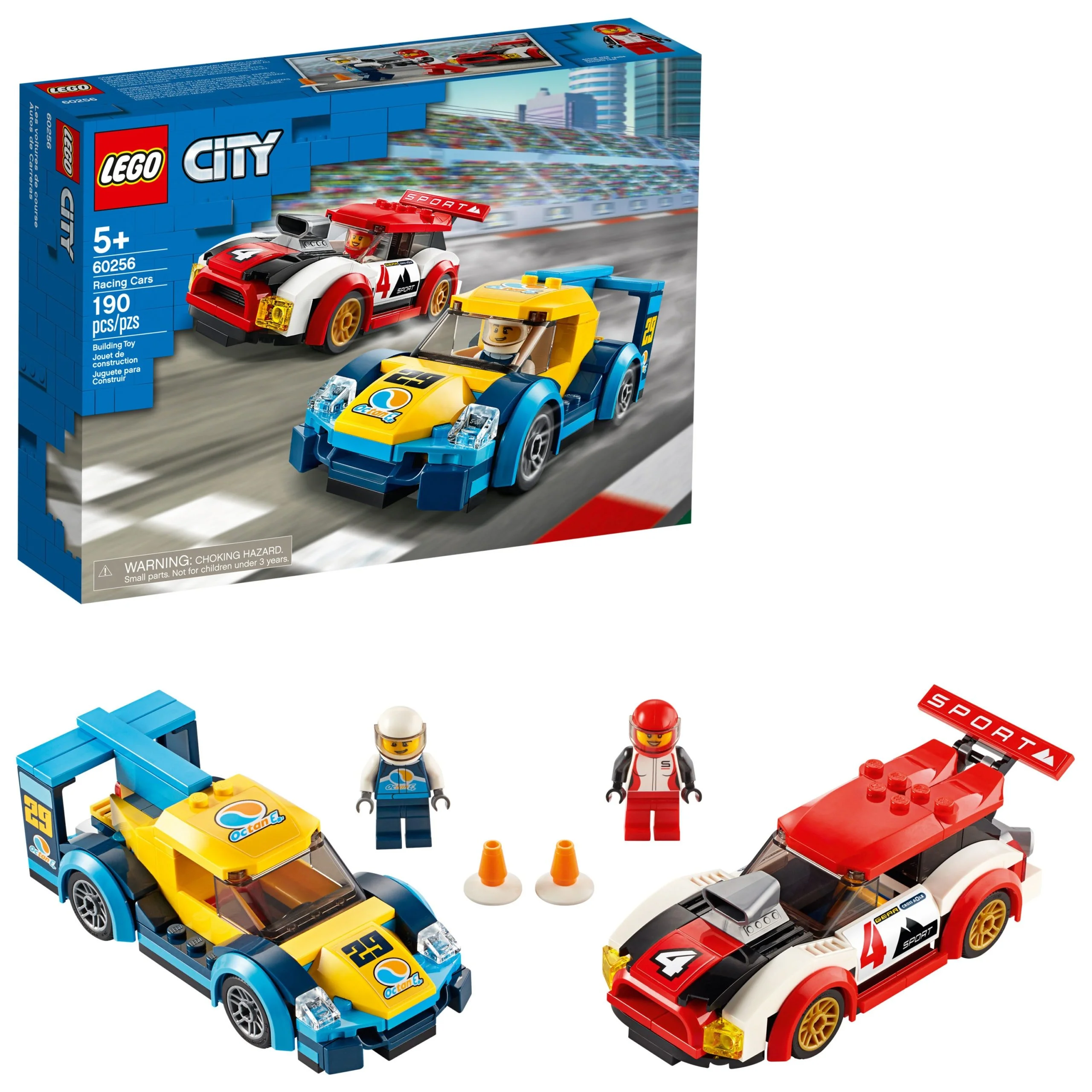 LEGO City Racing Cars 60256 Buildable Toy for Kids (190 Pieces) LEGO City Racing Cars 60256 Buildable Toy for Kids (190 Pieces) - Image 1