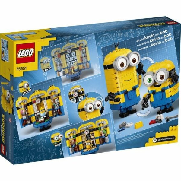 lego minions brick built minions and their lair 75551 minions toy with 4 Le3ab Store