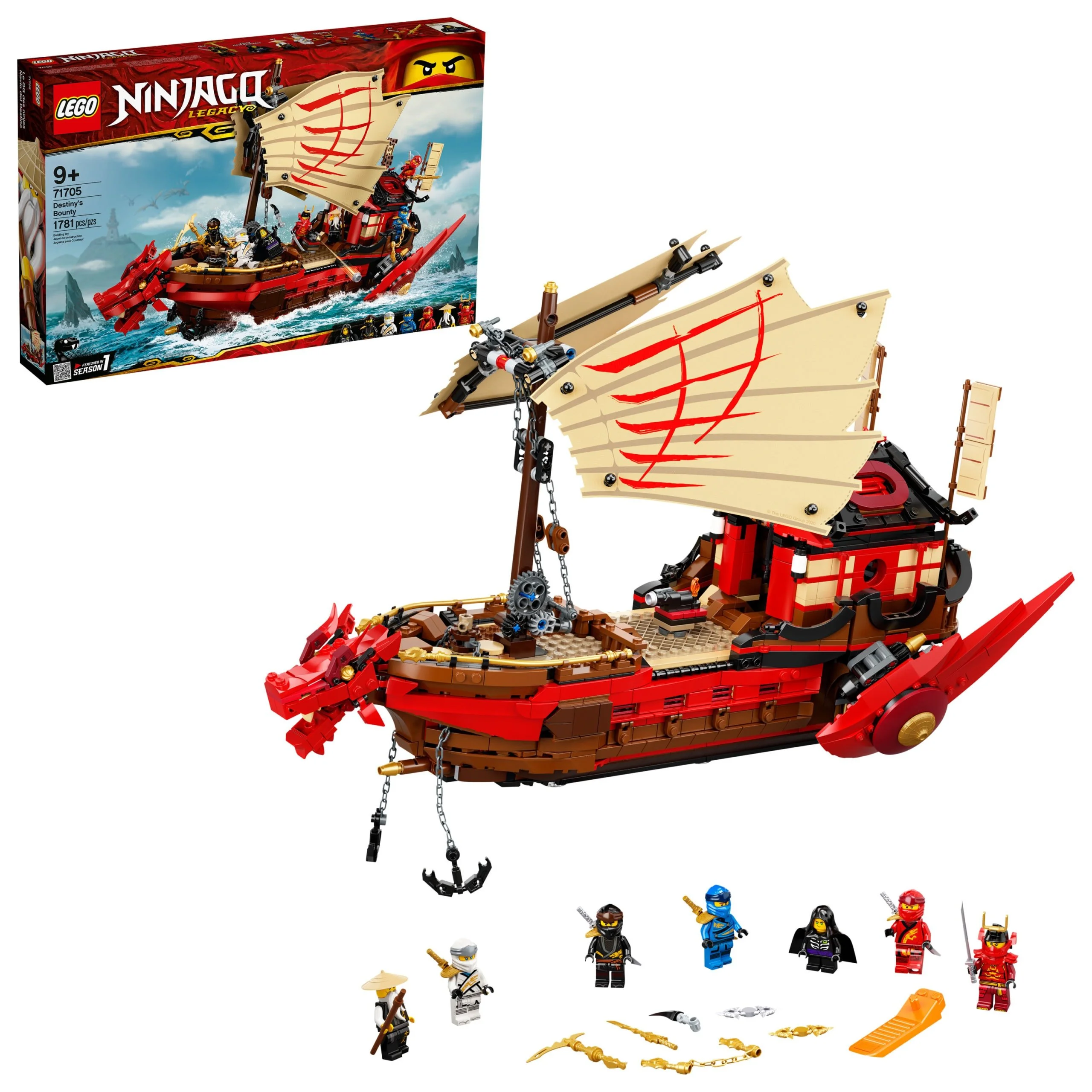 LEGO Ninjago Destiny's Bounty 71705 Building Set (1,781 Pieces) LEGO Ninjago Destiny's Bounty 71705 Building Set (1,781 Pieces) - Image 1