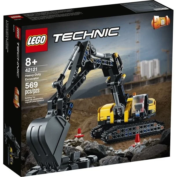LEGO Technic Heavy-Duty Excavator 42121 2-in 1 Model Building Toy (569 Pieces) - Image 4