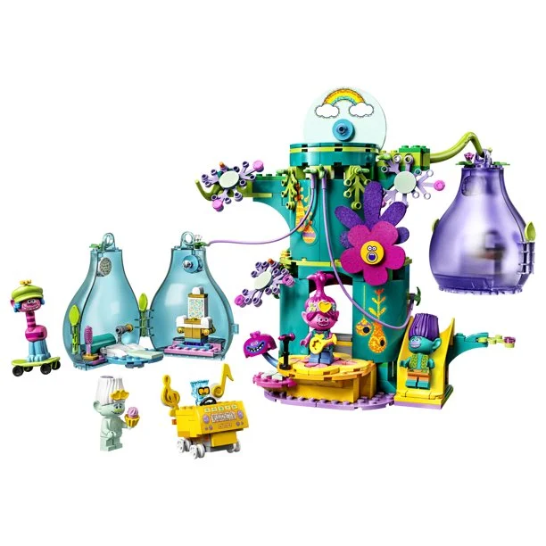 LEGO Trolls World Tour Pop Village Celebration 41255; Tree House Building Kit for Kids (380 Pieces) - Image 2