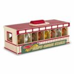 Melissa & Doug Take-Along Show-Horse Stable Play Set With Wooden Stable Box and 8 Toy Horses - Image 5