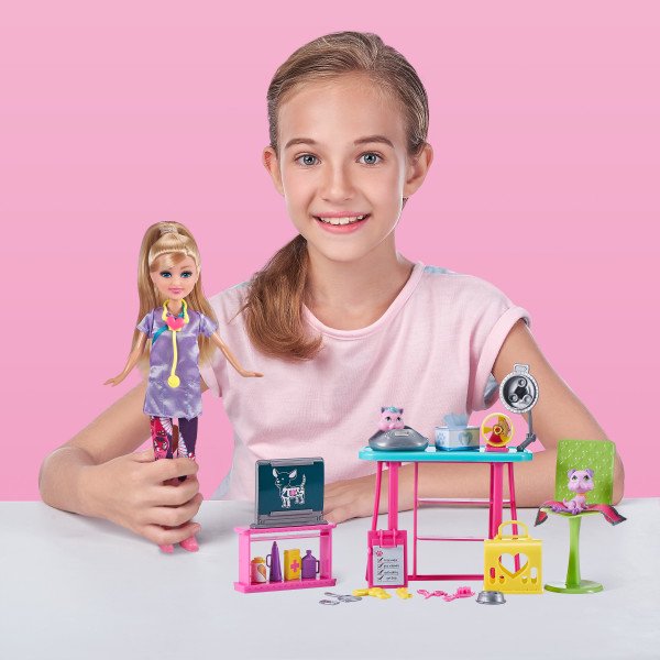 sparkle girlz pet medical clinic doll set by zuru 1 Le3ab Store