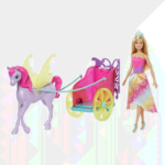 Barbie Dreamtopia Princess Doll with Fantasy Horse and Chariot 30cm Blonde