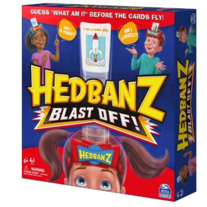 Hedbanz Blast Off! Guessing Game with 25 Bonus Cards, for Kids and Families