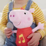 Peppa Pig Oink-Along Songs Peppa Plush Doll with Sparkly Red Dress and Bow, Sings 3 Songs - Image 2