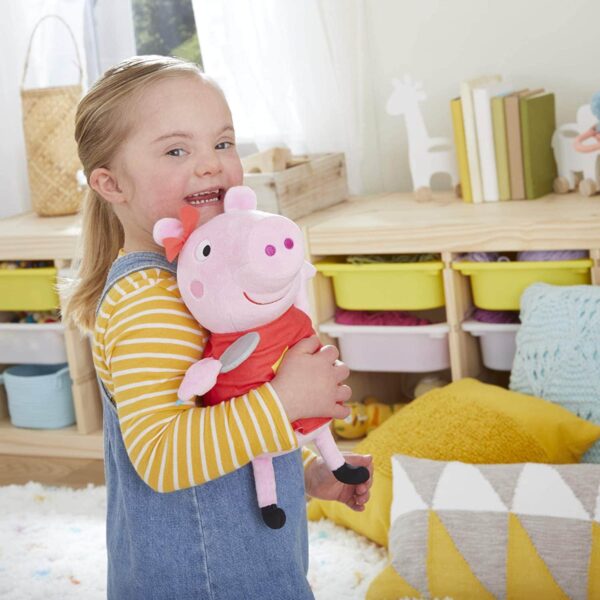 Peppa Pig Oink Along Songs Peppa Plush Doll with Sparkly Red Dress and Bow Sings 3 Songs44 لعب ستور