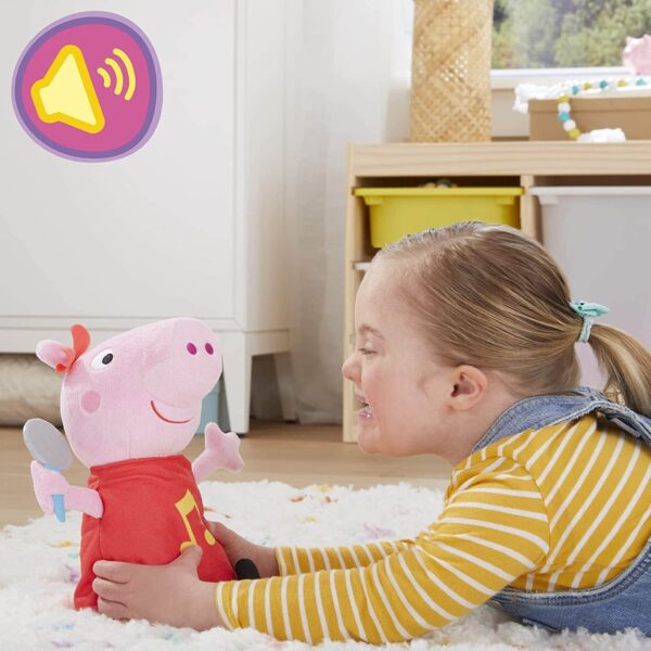 Peppa Pig Oink Along Songs Peppa Plush Doll with Sparkly Red Dress and Bow Sings 3 Songs5 لعب ستور