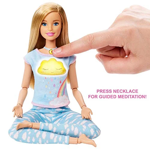 Barbie Breathe with Me Meditation Doll Blonde with 5 Lights & Puppy - Image 4