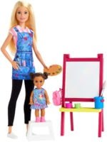 Barbie Career Art Teacher Playset with Blonde Doll, Toddler Doll and Toy Art Pieces - Image 4