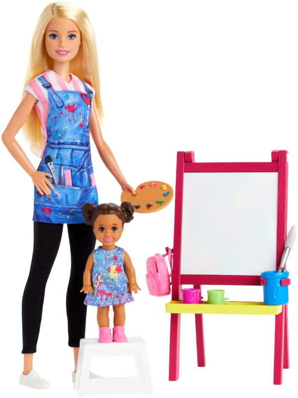 barbie career art teacher playset with blonde doll toddler doll and toy art scaled Le3ab Store
