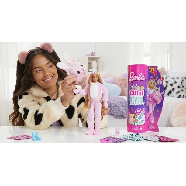 Barbie Cutie Reveal Doll with Bunny Plush Costume & 10 Surprises - Image 2