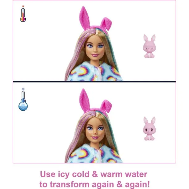 Barbie Cutie Reveal Doll with Bunny Plush Costume & 10 Surprises - Image 4